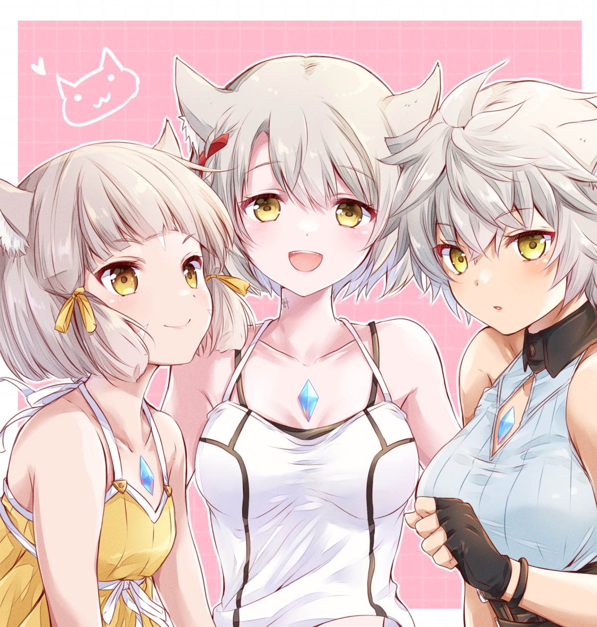 animal_ears, mio_(xenoblade_3), na'el_(xenoblade_3), niyah, tattoo, ui_frara, xenoblade_(series), xenoblade_2