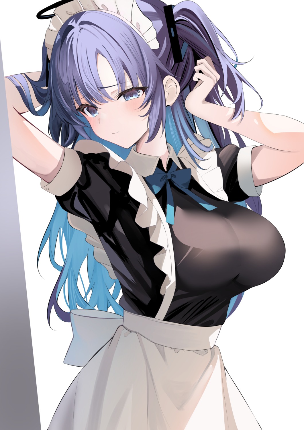blue_archive, halo, hayase_yuuka, maid, touyou_(39kir)
