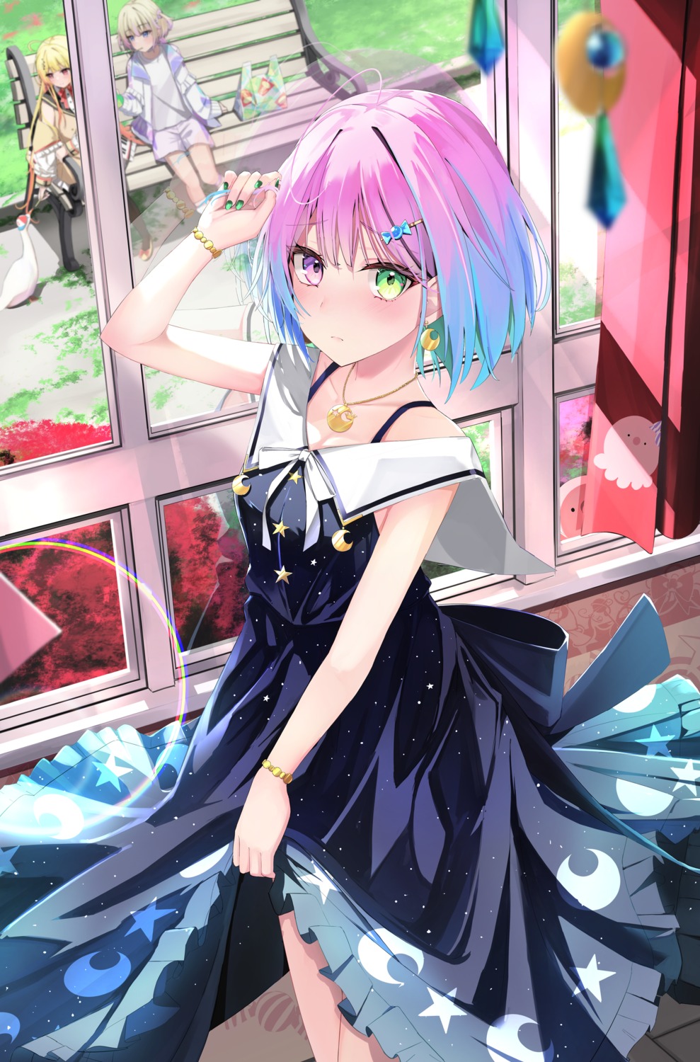 dress, heterochromia, himemori_luna, hololive, sinrin_uo