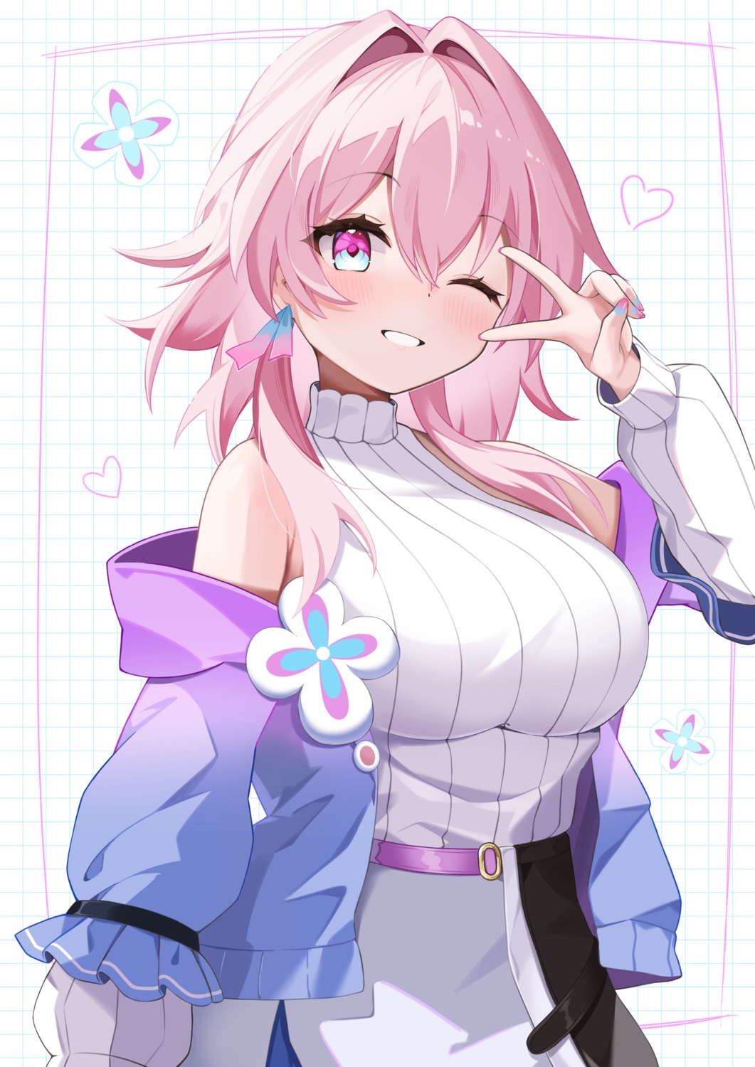 elegant1266, honkai:_star_rail, march_7th, sweater