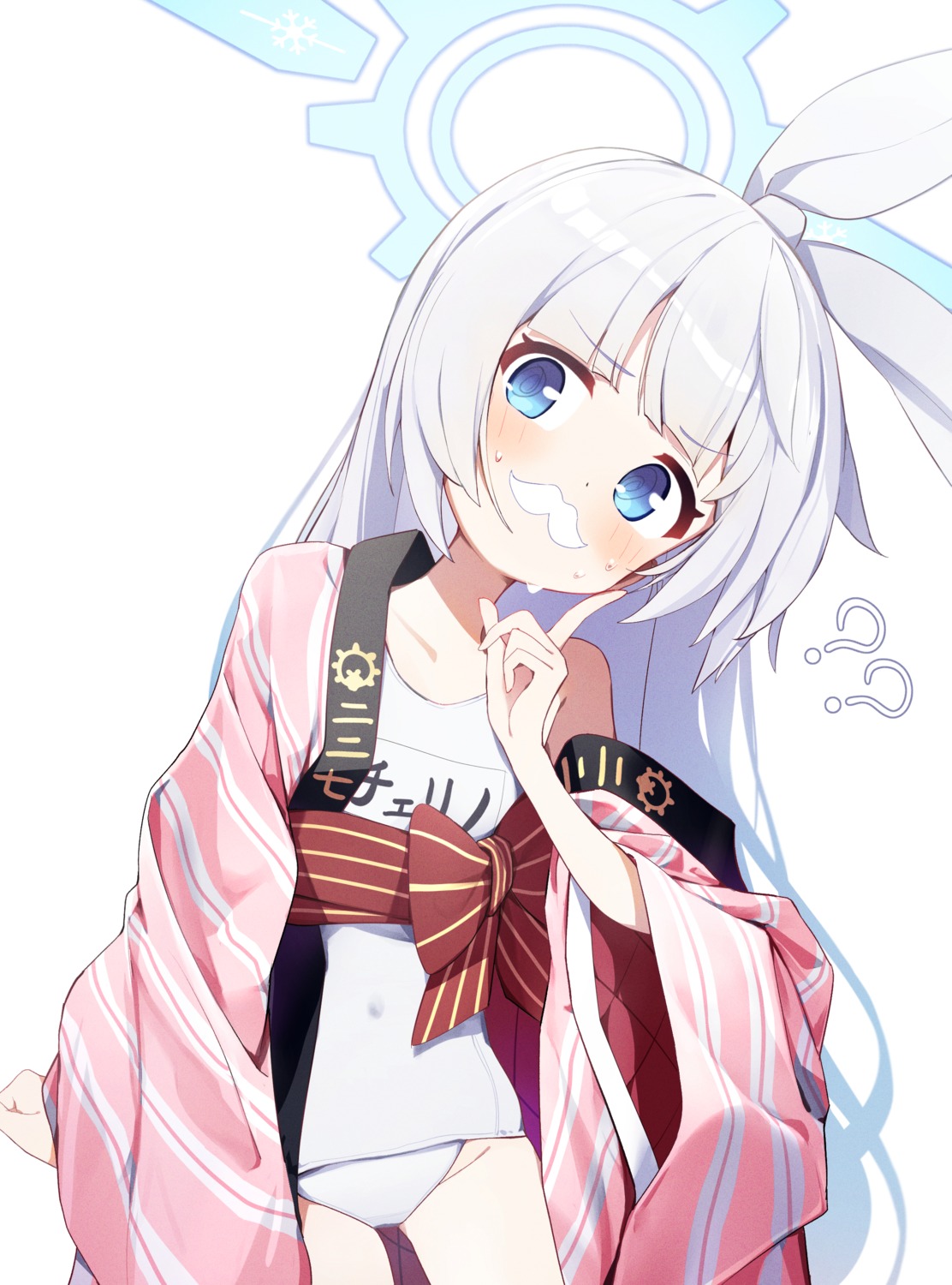 blue_archive, halo, renkawa_cherino, school_swimsuit, swimsuits, yamada_auto, yukata