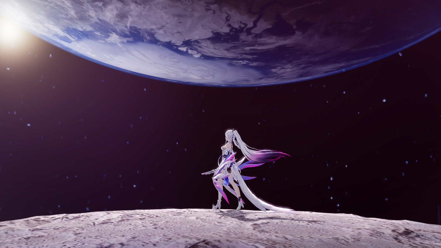 benghuai_xueyuan, cg, heels, honkai_impact, kiana_kaslana, landscape, no_bra, tagme, wallpaper, weapon