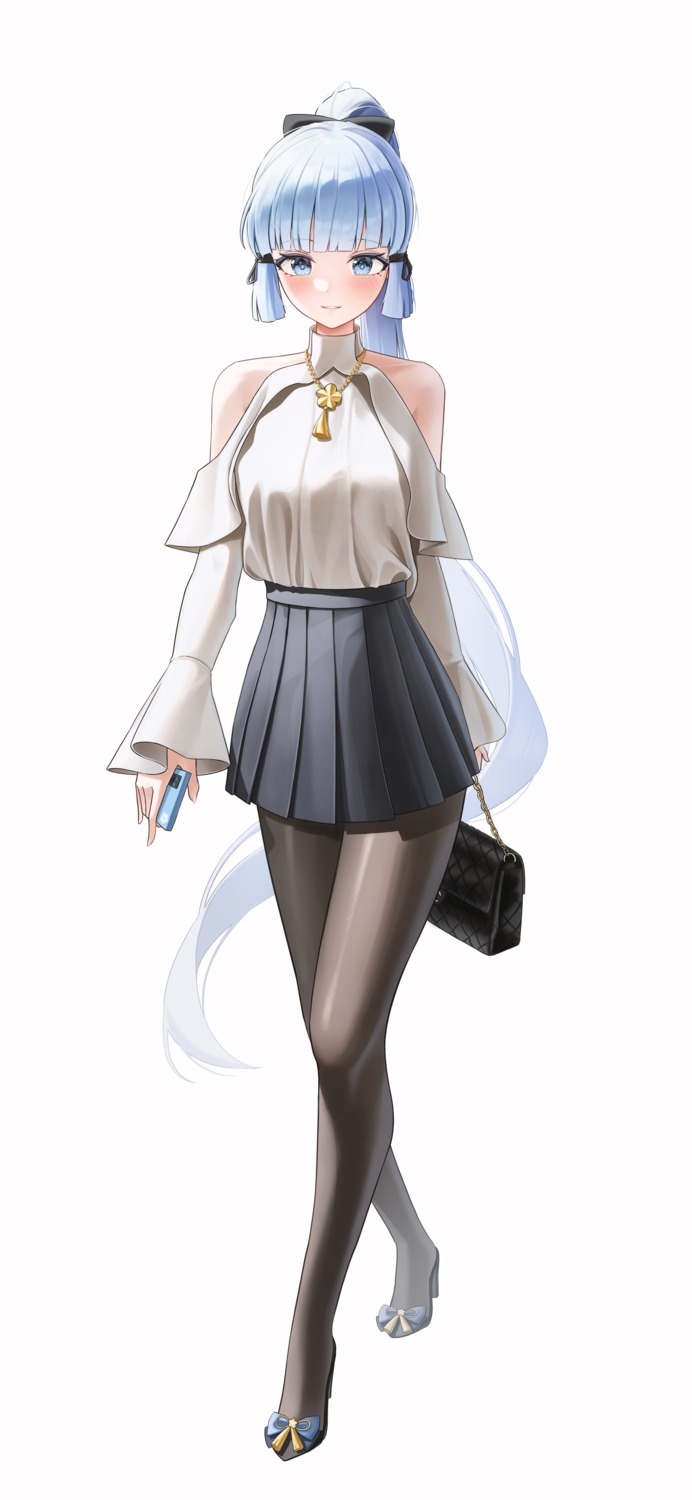 genshin_impact, heels, kamisato_ayaka, pantyhose, tiokun7