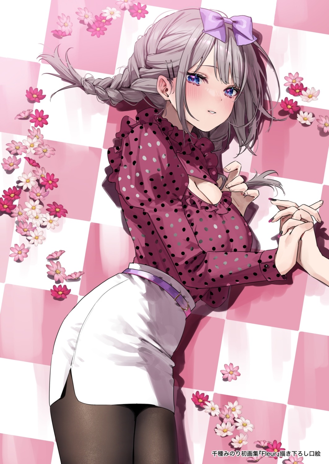 chigusa_minori, cleavage, pantyhose, saotome_shino_(shino_to_ren), shino_to_ren