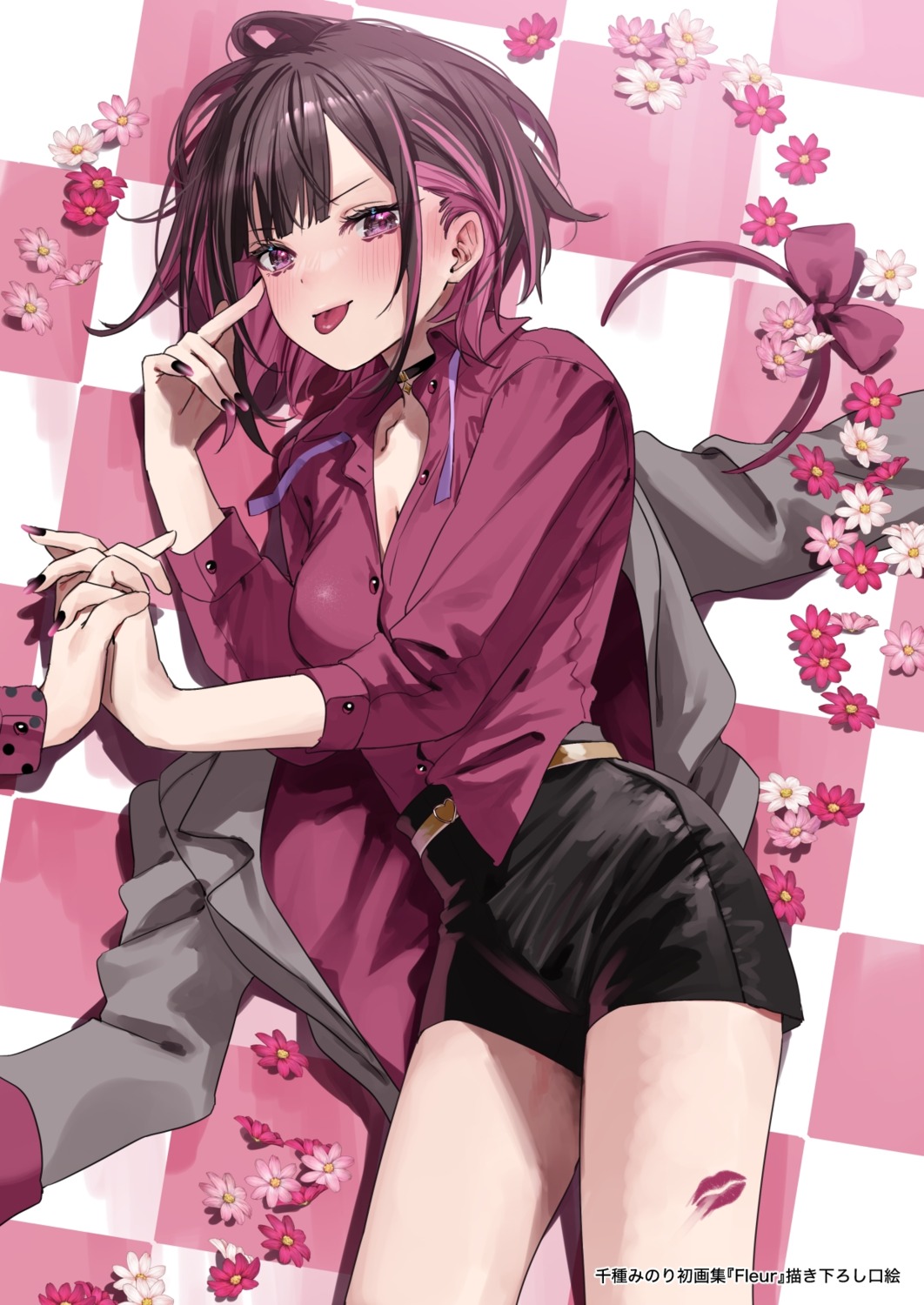 chigusa_minori, cleavage, open_shirt, shino_to_ren, shirayuki_ren, yuri