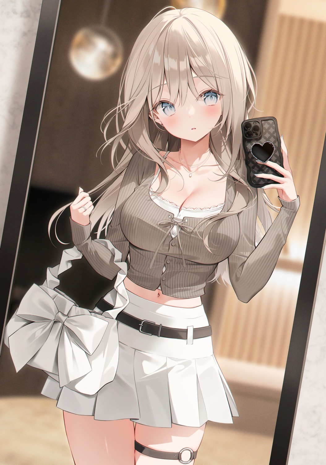 cleavage, garter, selfie, weri
