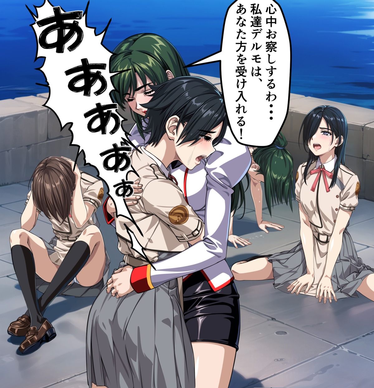 agent_aika, aika_(series), crossover, delmo_commander, lycoris_recoil, mikimitu, pantsu, skirt_lift