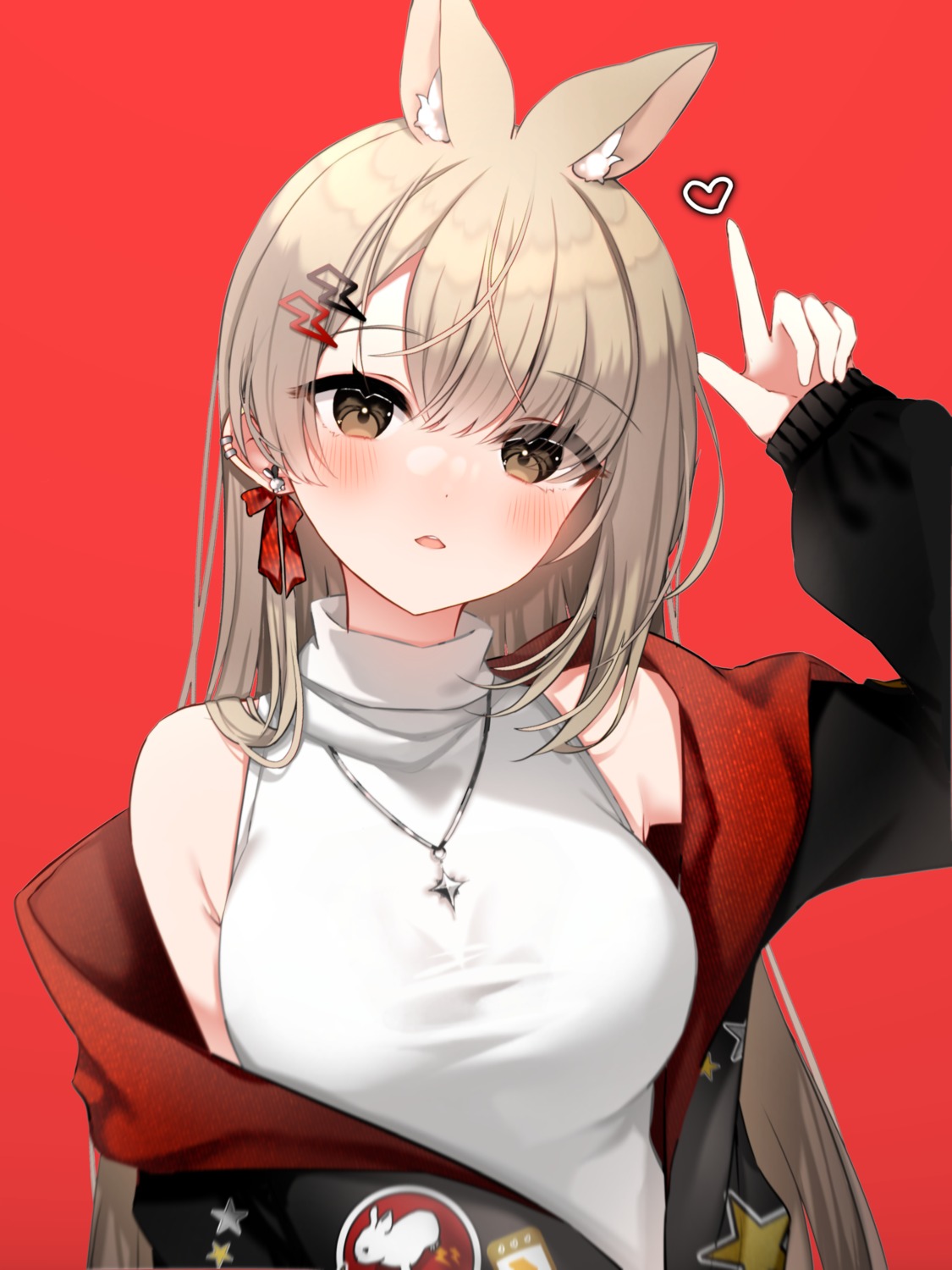 animal_ears, bono_(bonobono), bunny_ears, sweater