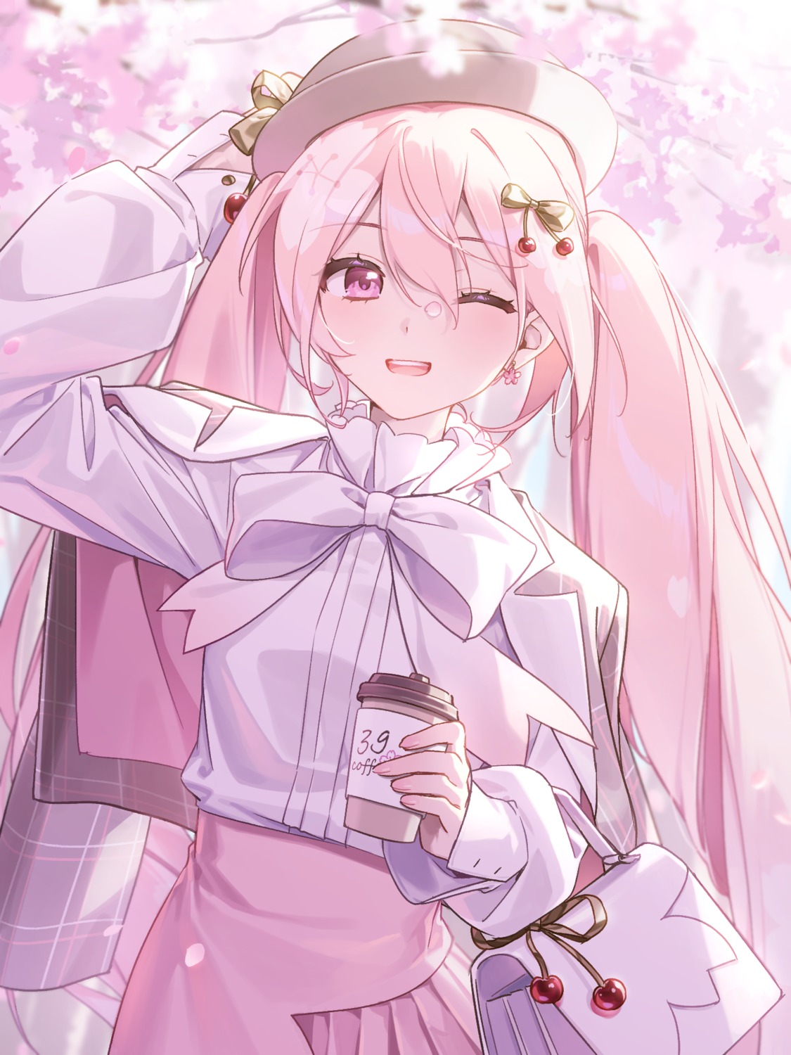 akabino, hatsune_miku, sakura_miku, vocaloid