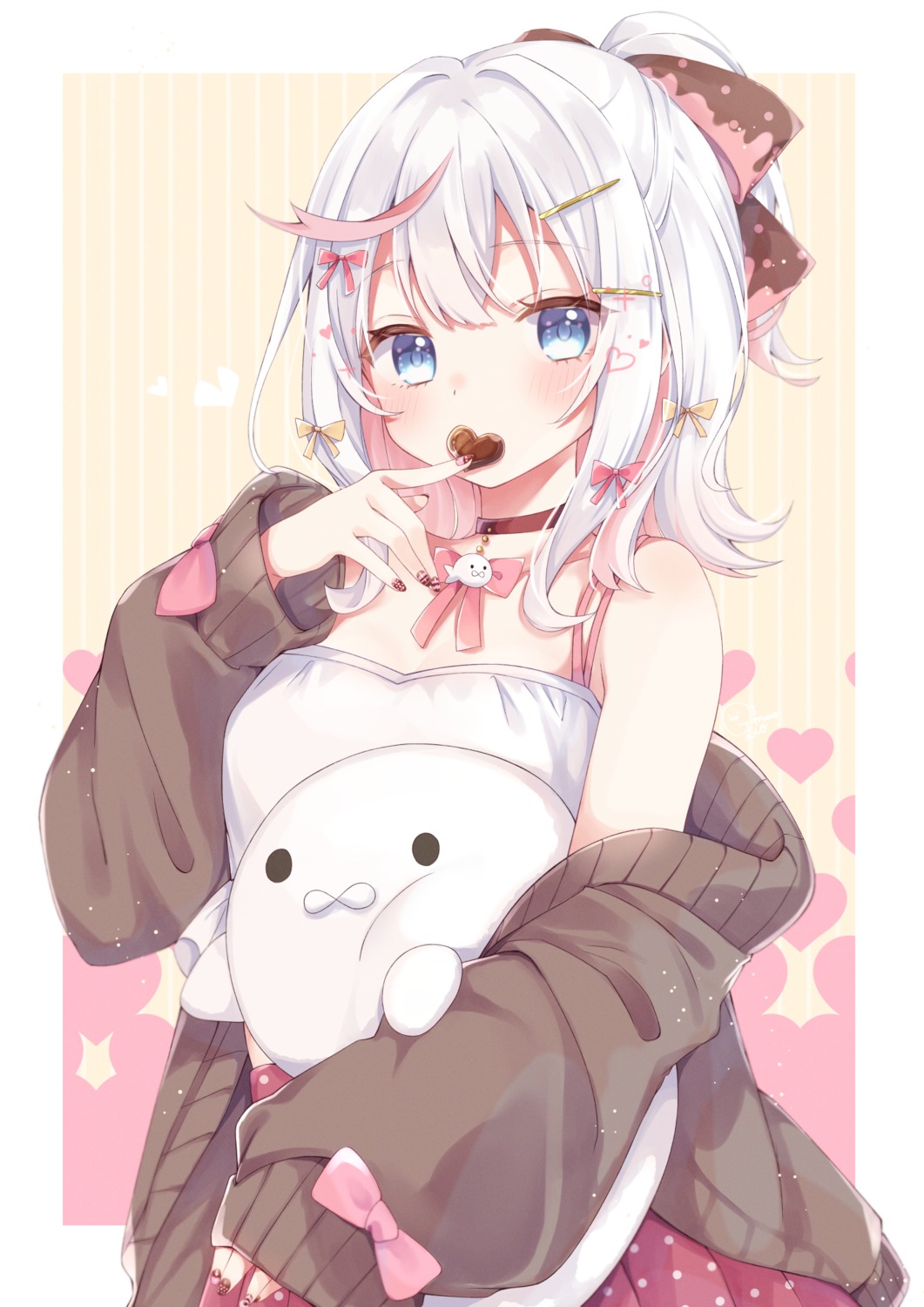 gomano_rio, gomano_rio_(vtuber), sweater, valentine