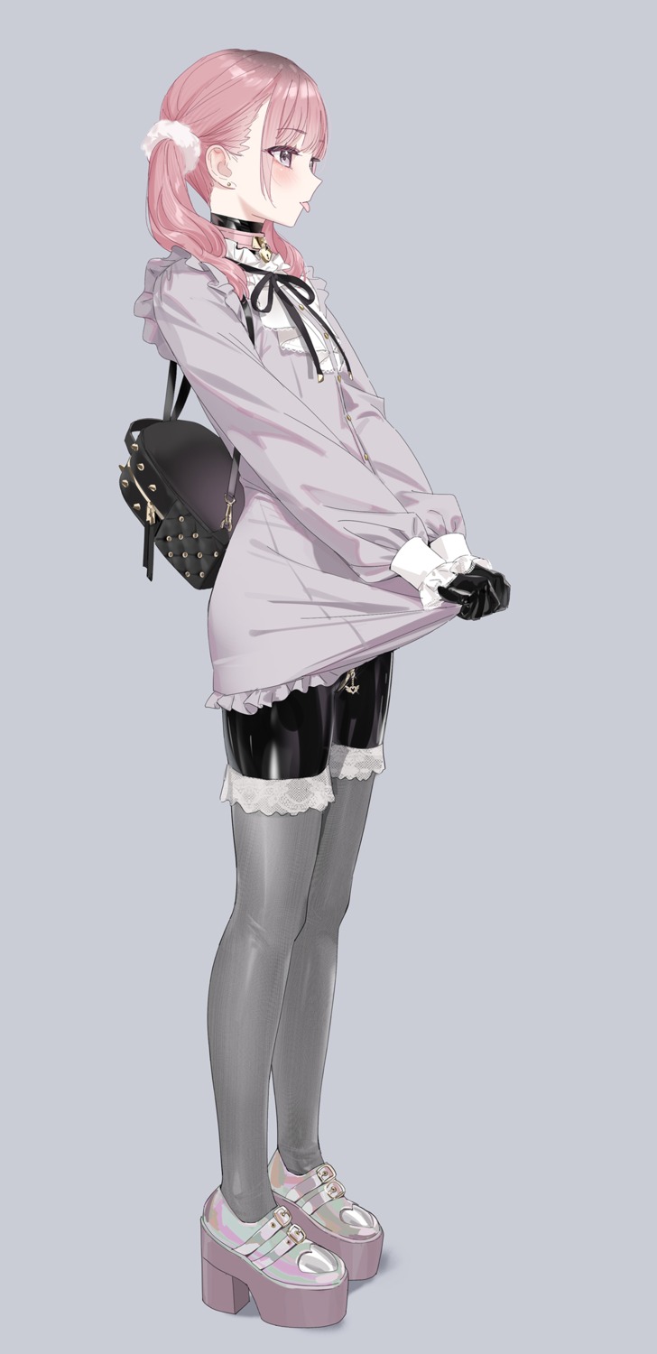 bodysuit, dress, heels, thighhighs, yd_(orange_maru)