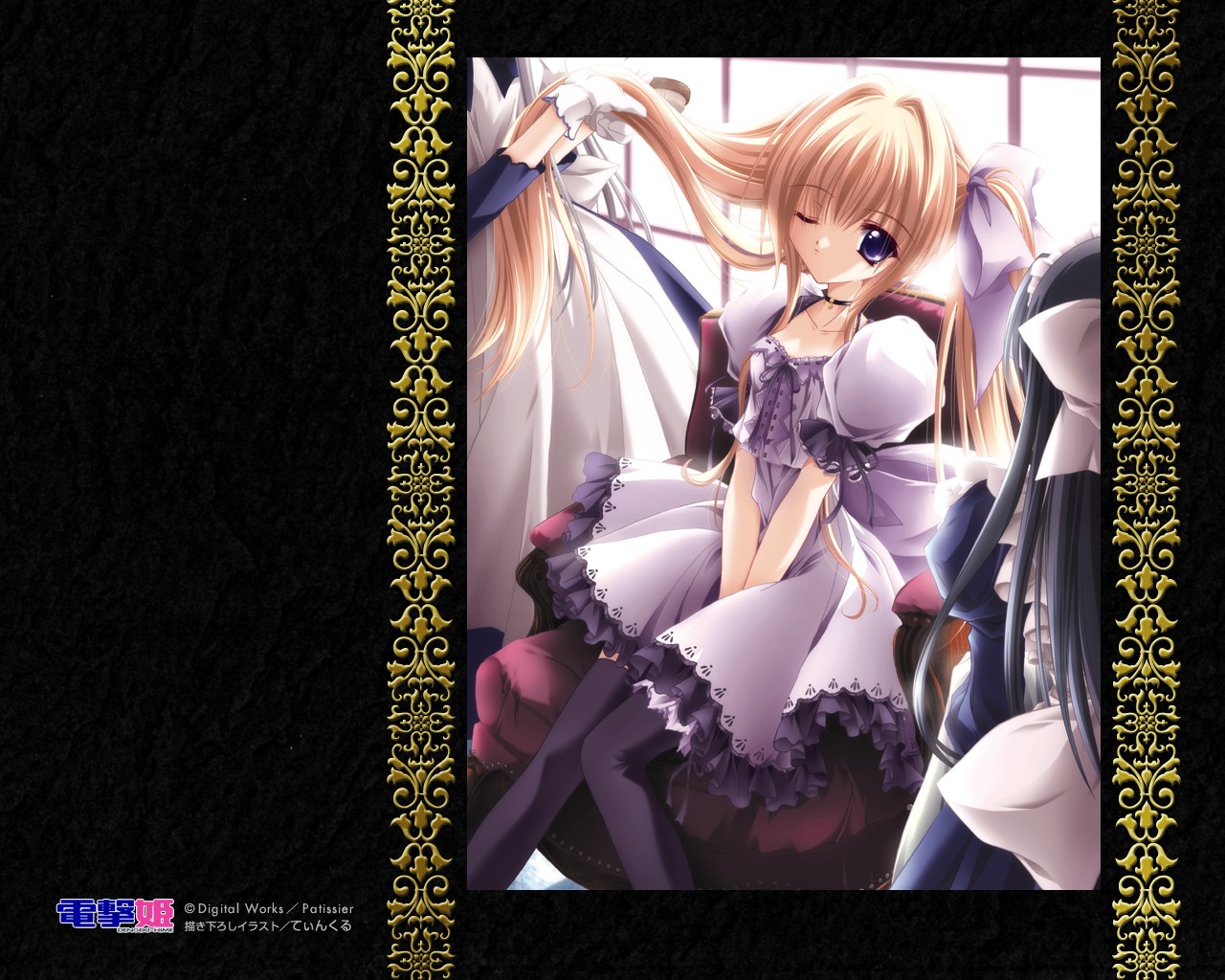 cafe_little_wish, karen_(cafe_little_wish), lolita_fashion, thighhighs, tinkle, wallpaper