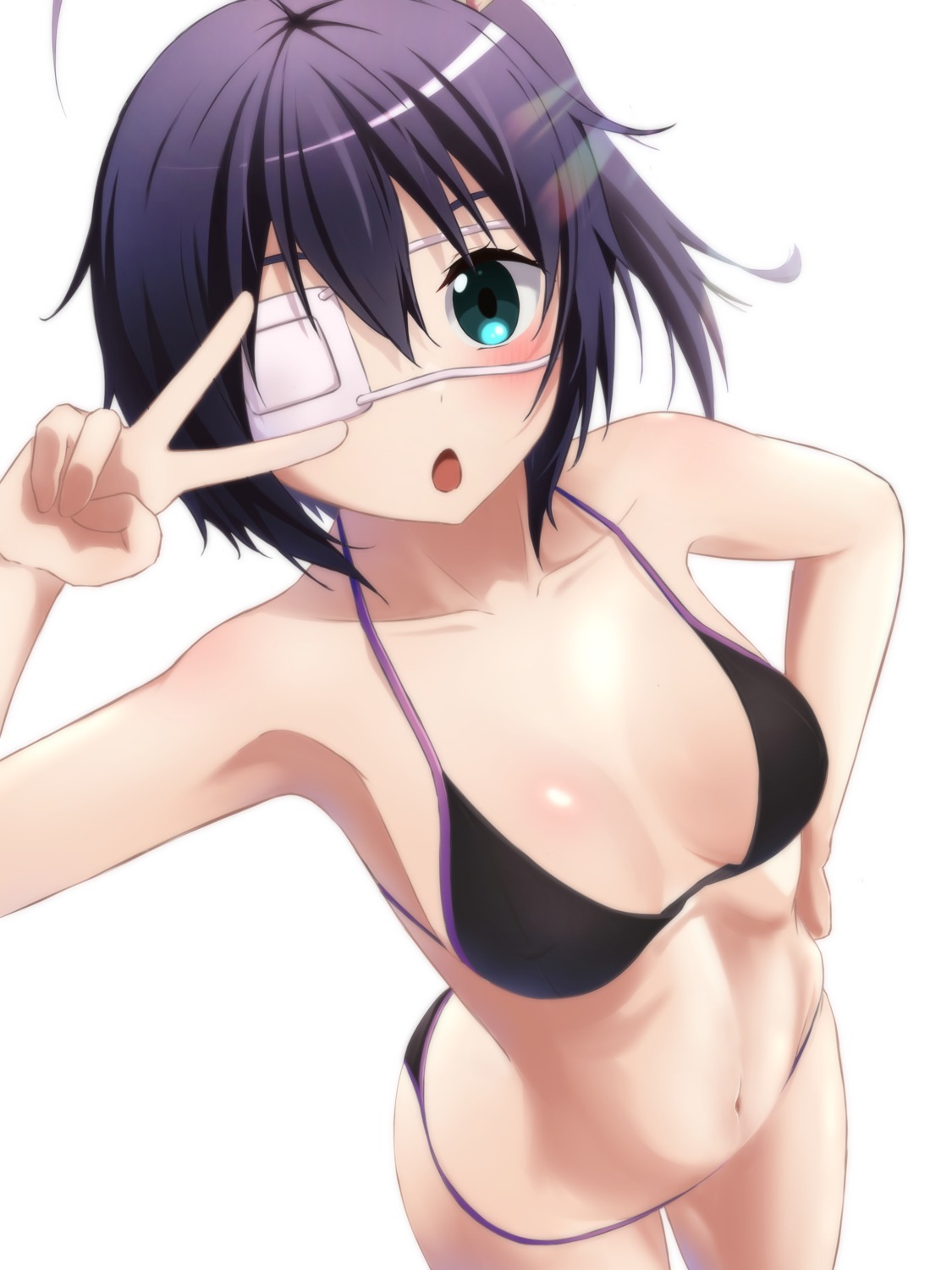 bikini, chuunibyou_demo_koi_ga_shitai!, eyepatch, swimsuits, takanashi_rikka, yumeto_(ym-1)