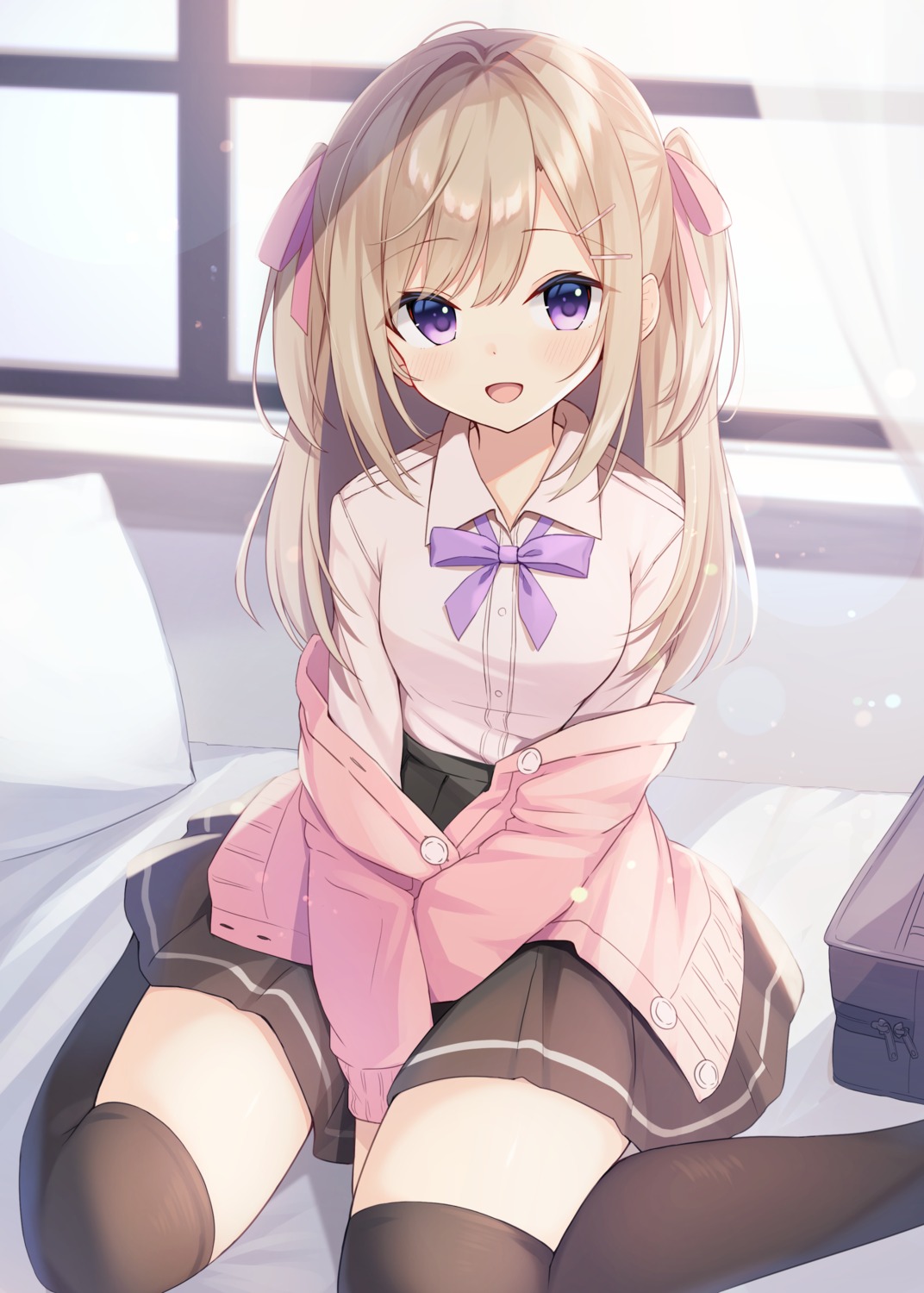 seifuku, shirai_tanuki, sweater, thighhighs