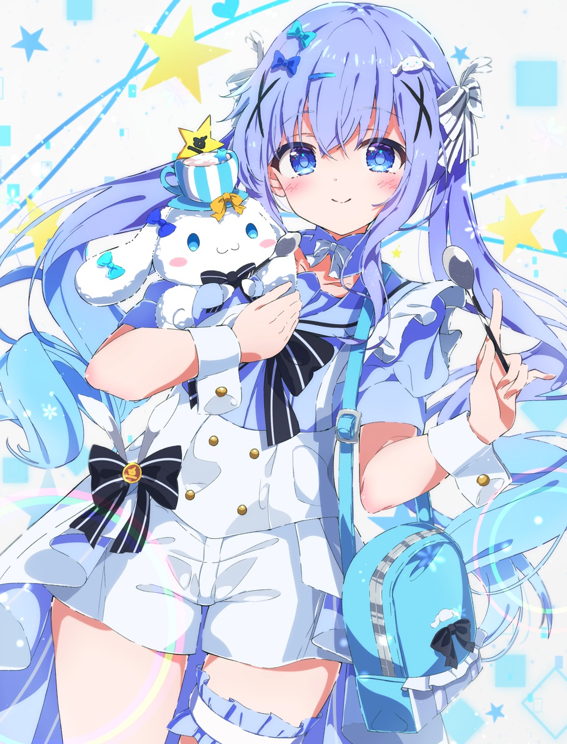 cinnamoroll, crossover, fleina_note, garter, gochuumon_wa_usagi_desu_ka?, kafuu_chino, sanrio