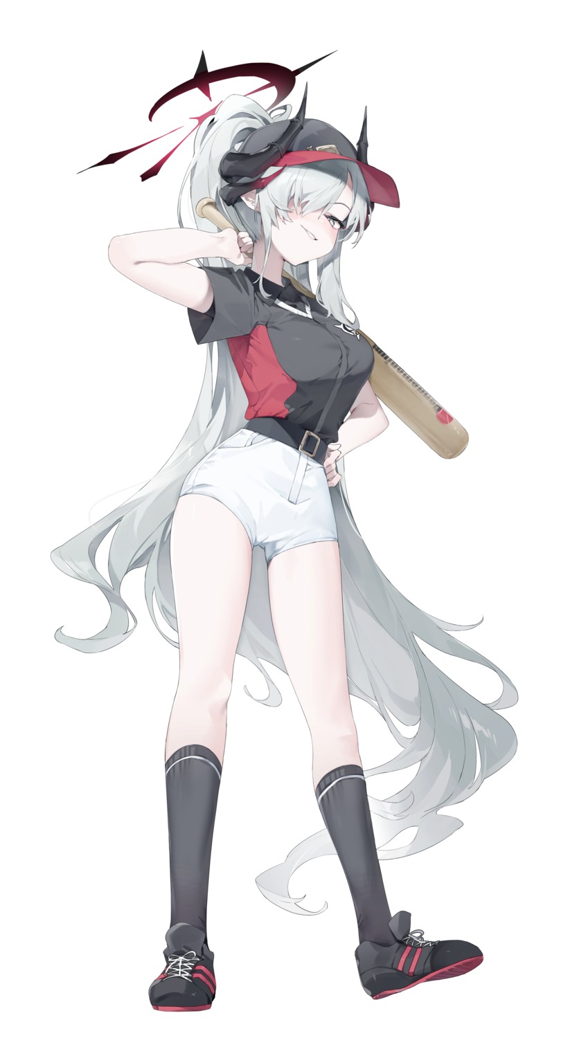 baseball, blue_archive, halo, hanuma_makoto, horns, meunhongcha, pointy_ears, uniform