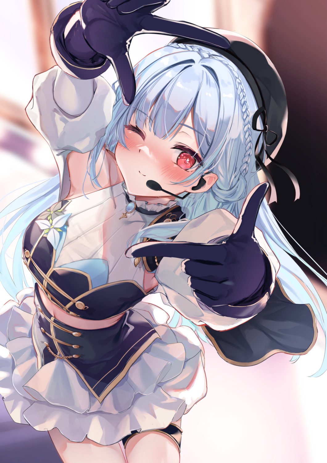 folia_leaf, garter, hakase_fuyuki, nijisanji, uniform