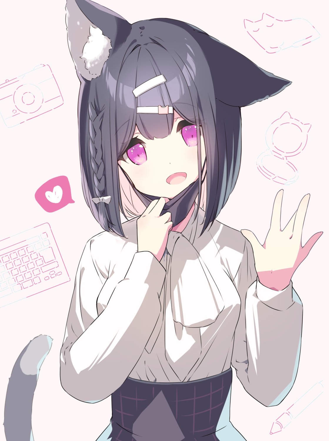 animal_ears, kurumi_iku, nekomimi, p19, tail