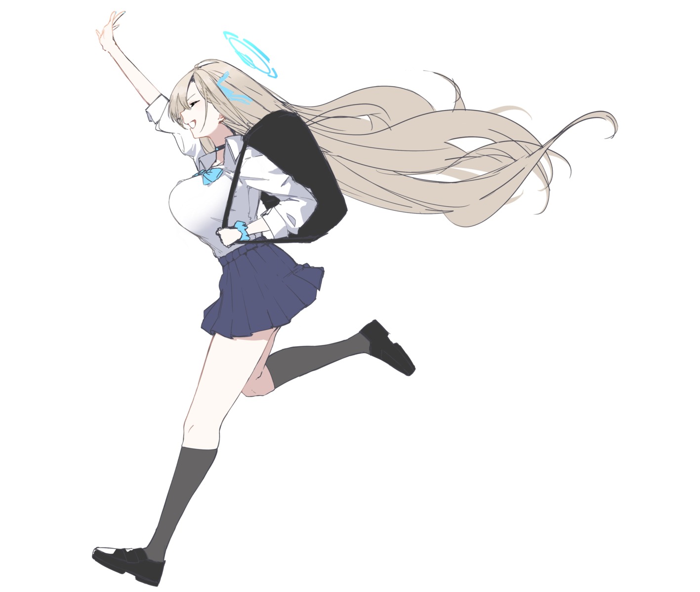 blue_archive, gohan_(gohanchang), halo, ichinose_asuna, seifuku