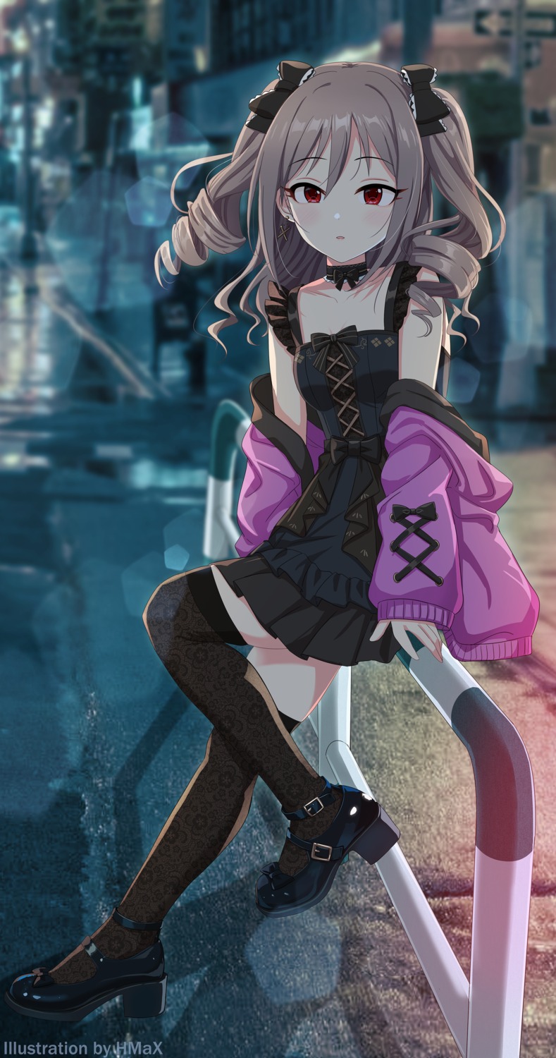 dress, heels, hmax, kanzaki_ranko, the_idolm@ster, the_idolm@ster_cinderella_girls, the_idolm@ster_cinderella_girls_starlight_stage, thighhighs