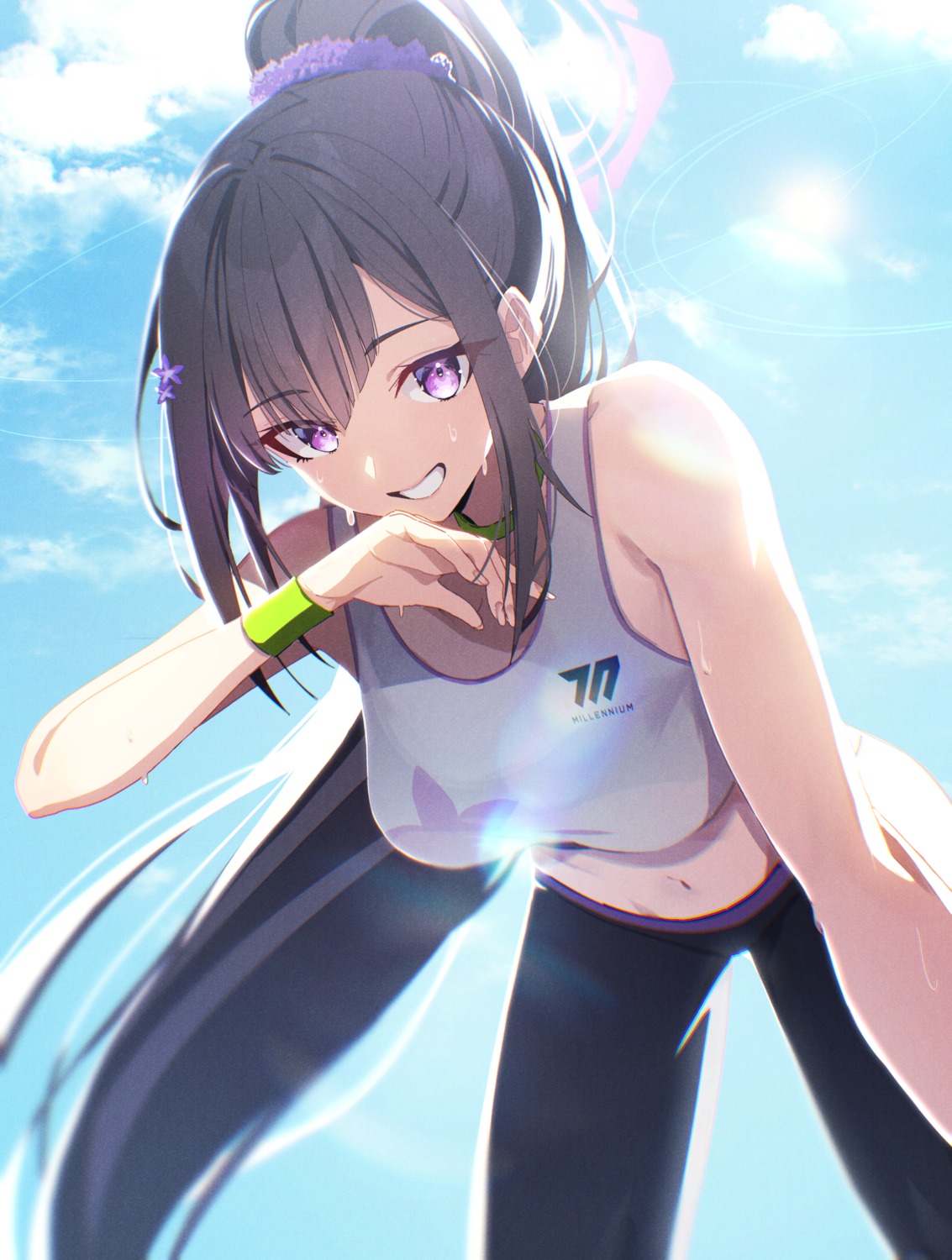 blue_archive, gym_uniform, halo, kamiyama_sumu, otohana_sumire