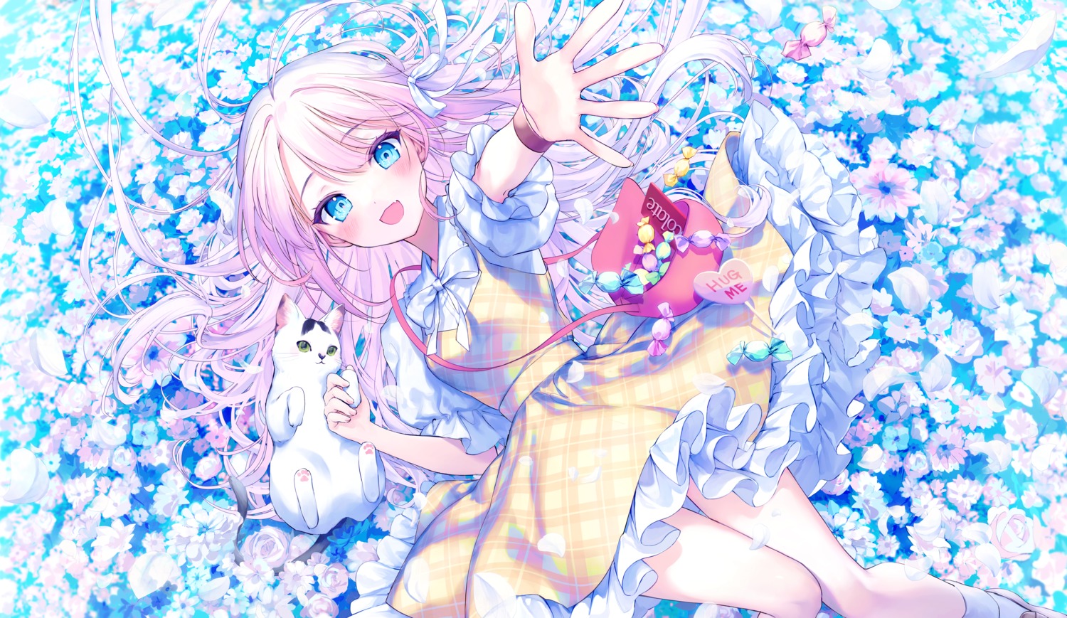 iriam, neko, nonomiya_(817nono), skirt_lift, tsukise_yuru