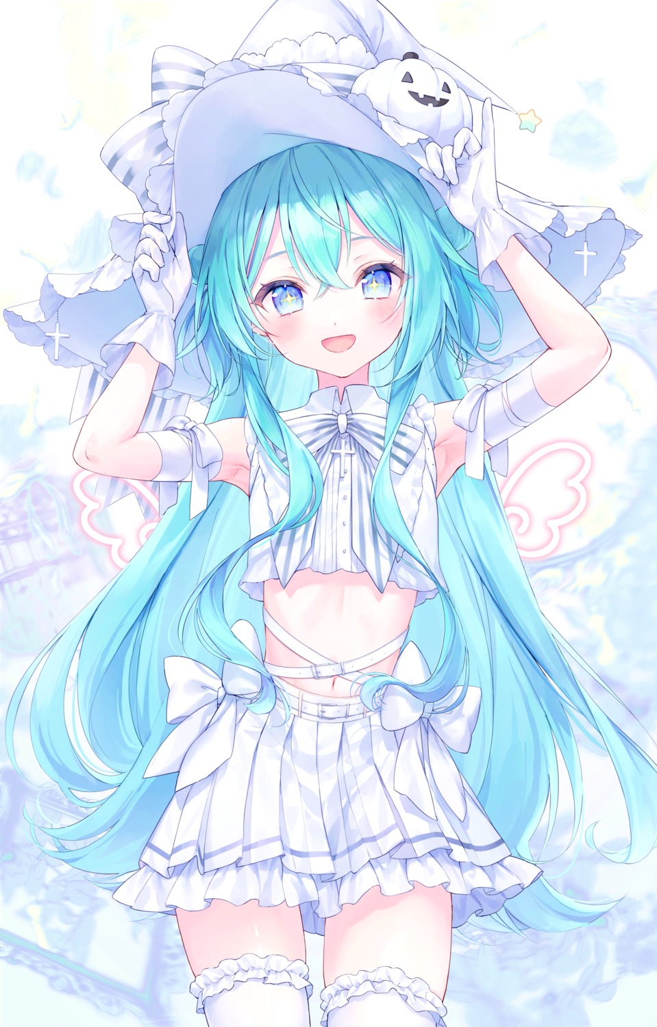 halloween, iriam, mew_mew, nonomiya_(817nono), thighhighs, wings, witch