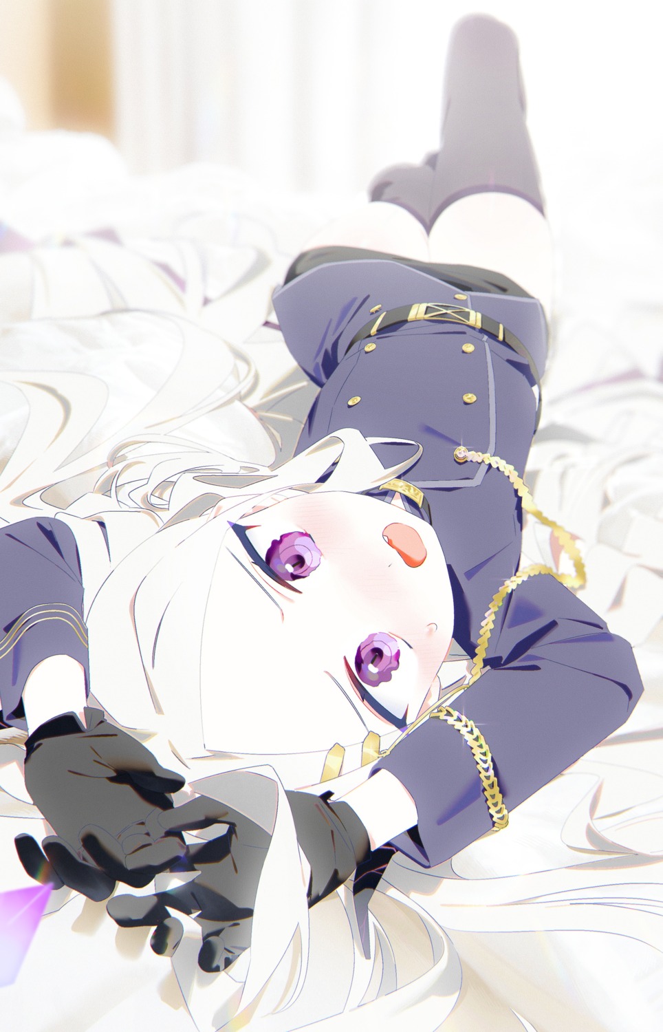 blue_archive, bm_tol, devil, halo, horns, sorasaki_hina, thighhighs, uniform, wings