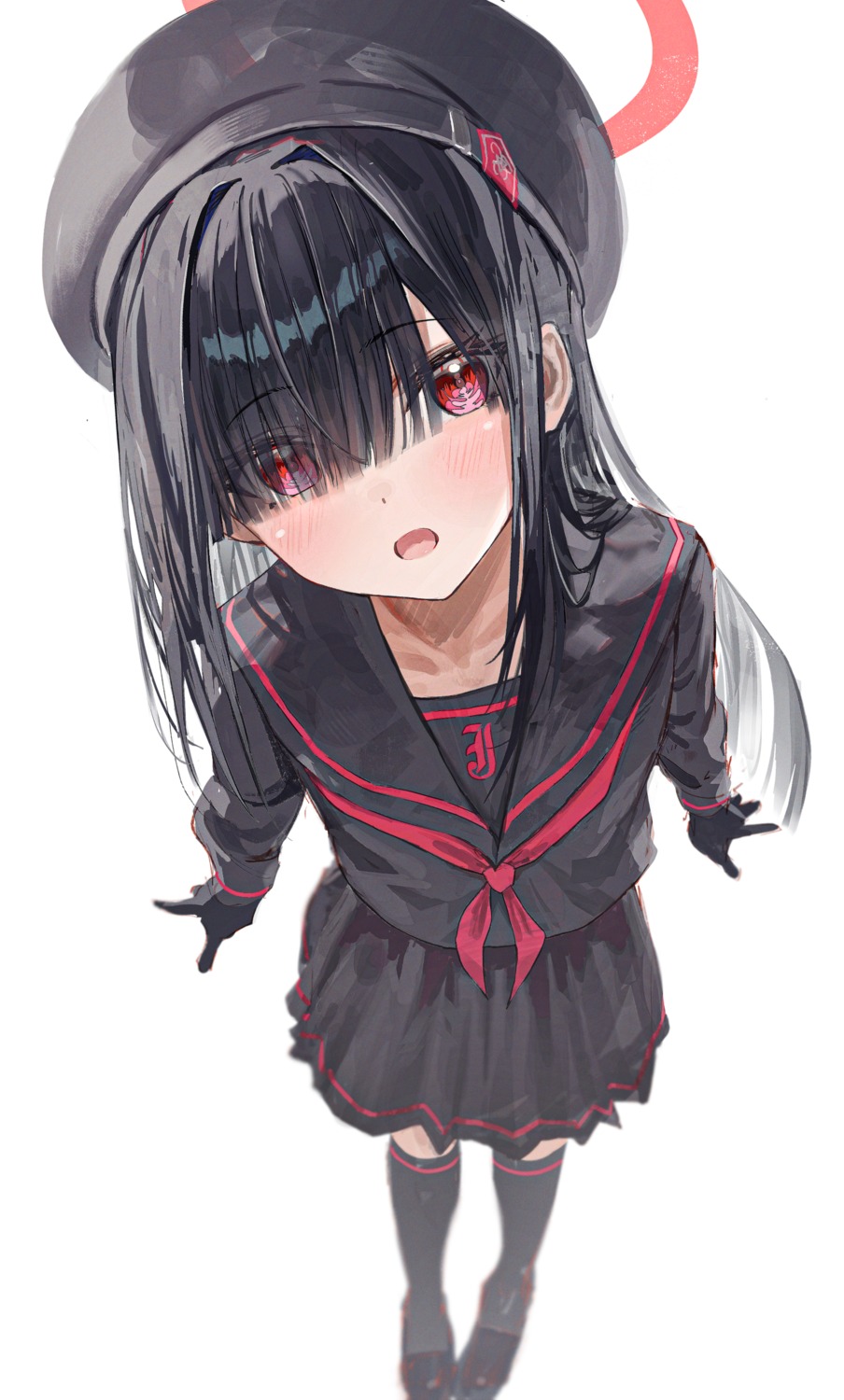 blue_archive, halo, hidulume, justice_realization_committee_member, seifuku
