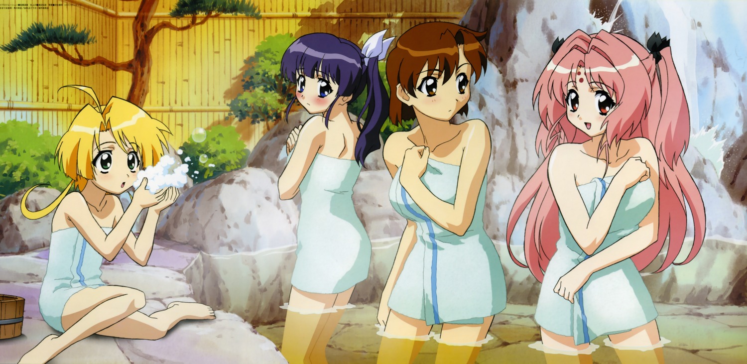 girls_bravo, hare_nanaka_koyomi, kojima_kirie, lana_jude_tomoka, miharu_sena_kanaka, onsen, satou_michio, towel