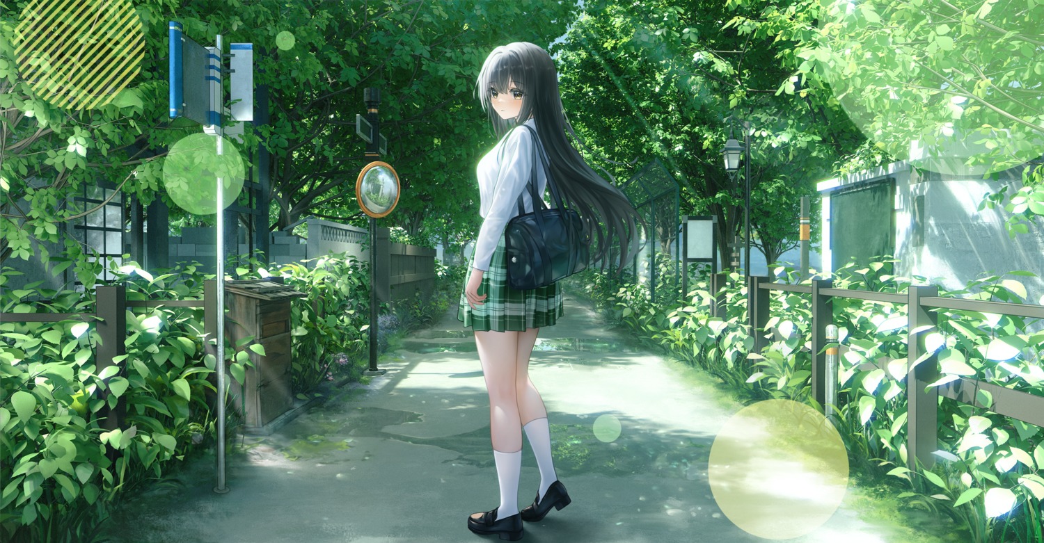 detexted, landscape, liht, seifuku