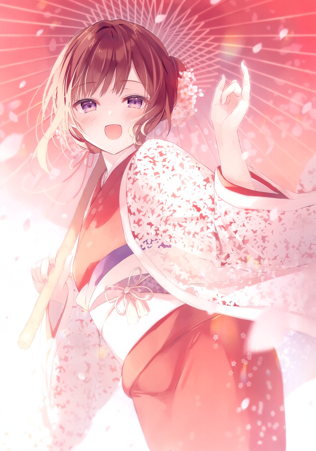 amamine, japanese_clothes, kimono, umbrella