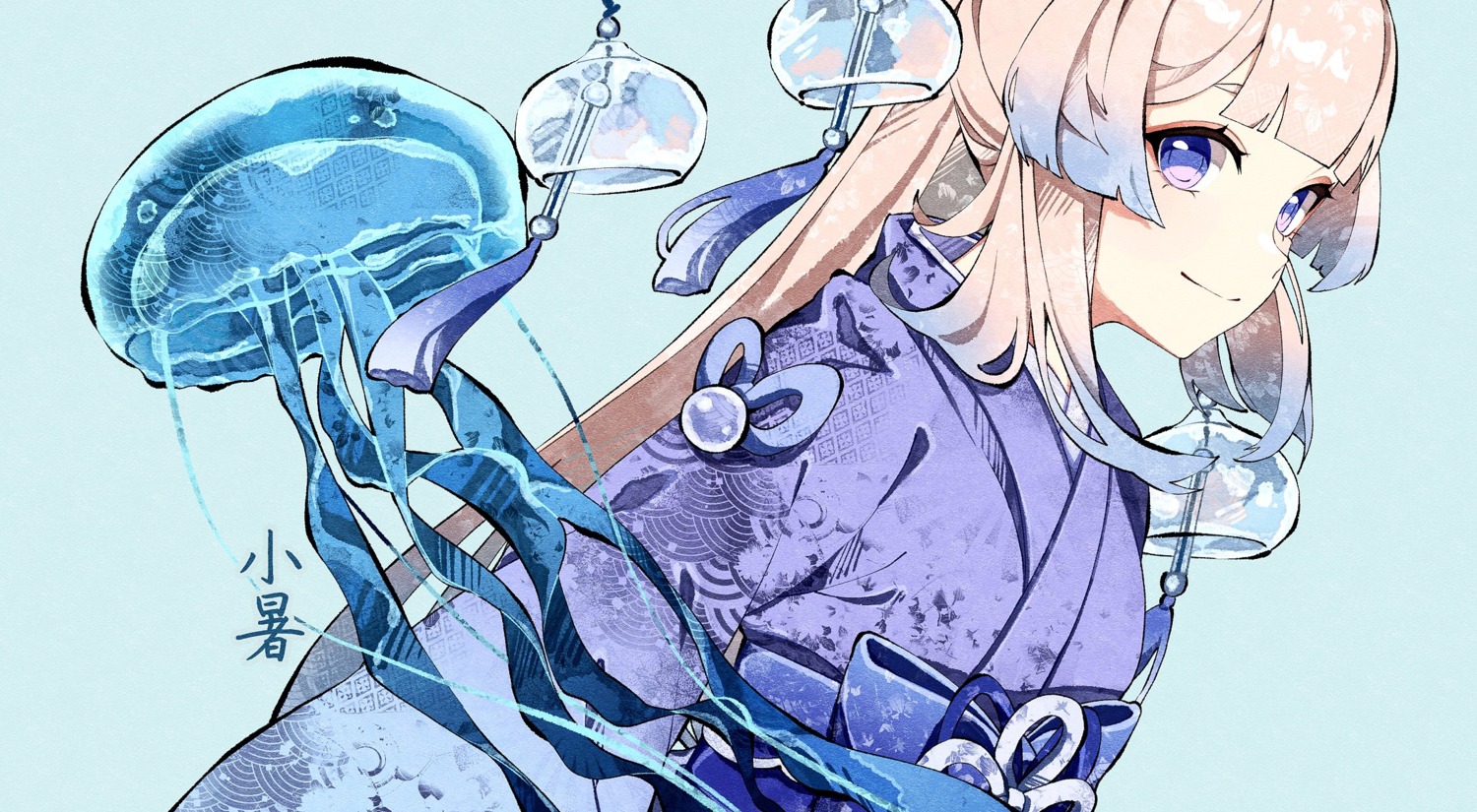 cha_hanare, genshin_impact, japanese_clothes, sangonomiya_kokomi