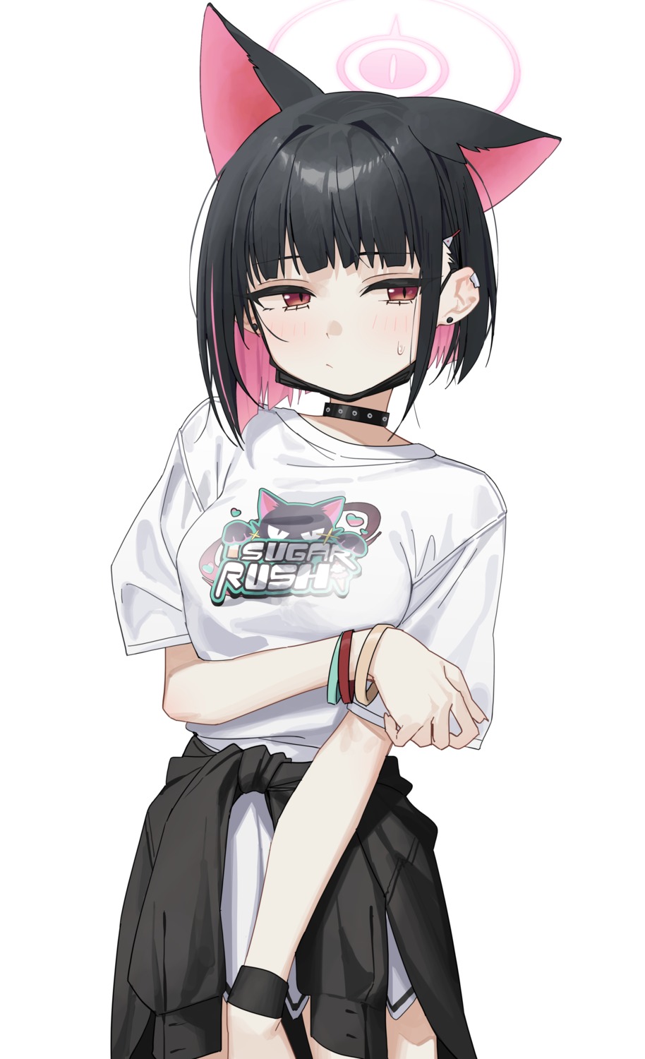 animal_ears, blue_archive, halo, kyouyama_kazusa, nekomimi, seifuku, syhan, uniform