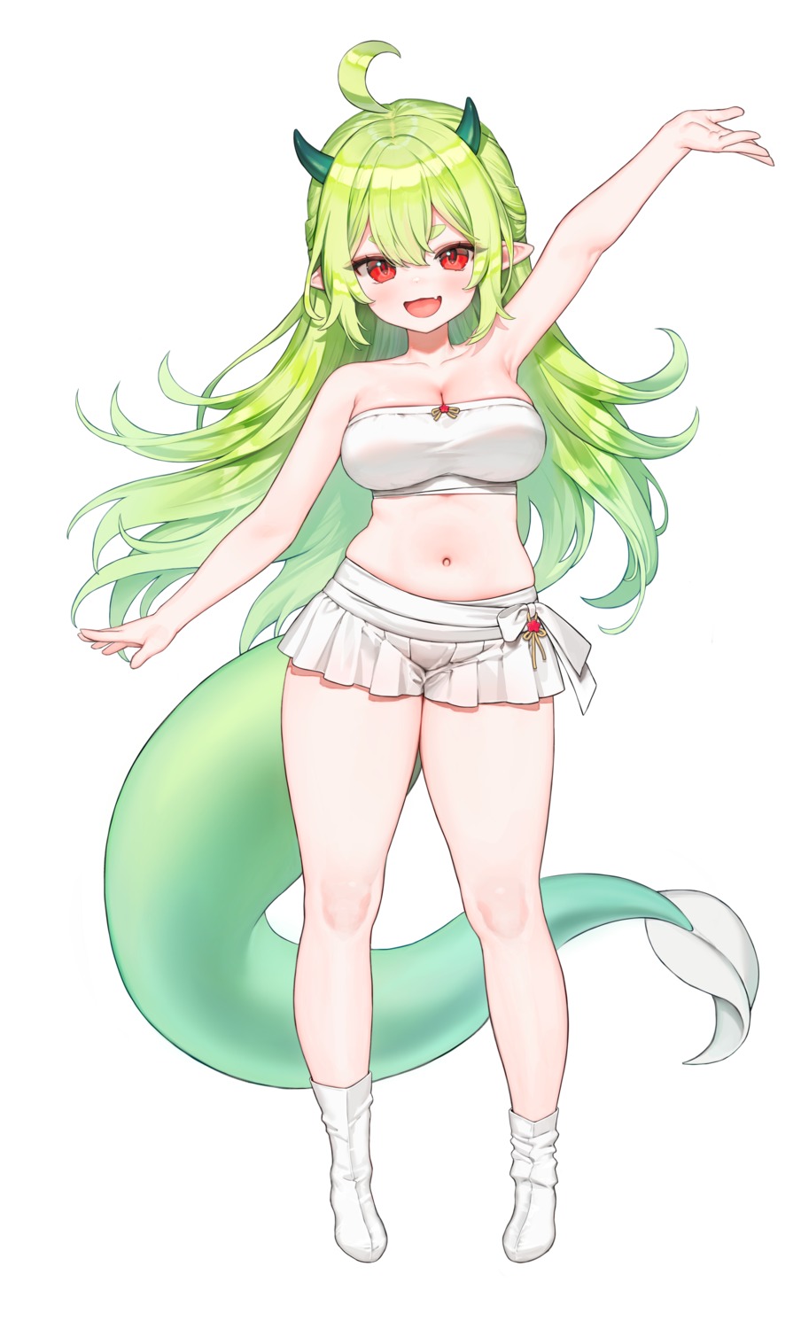 cleavage, garam_(ryeoubi), horns, pointy_ears, tagme, tail
