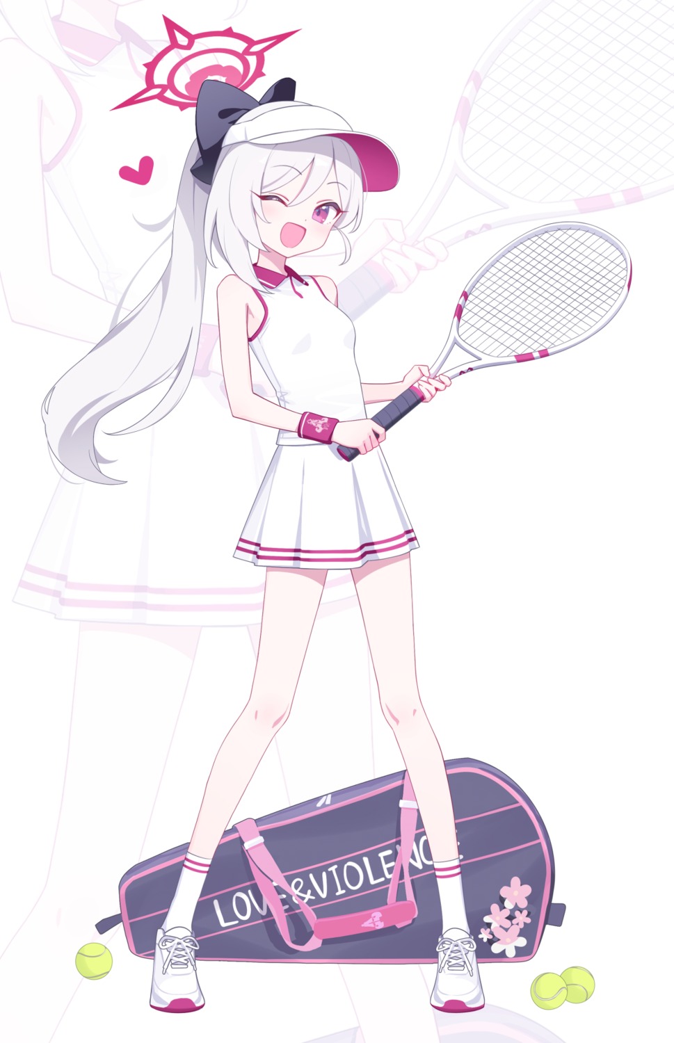 asagi_mutsuki, blue_archive, deadnooodles, halo, tennis