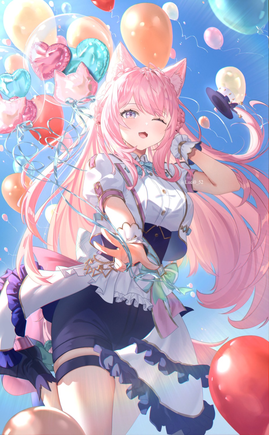 animal_ears, garter, hakui_koyori, heels, hololive, lucy_(rusi-juren328), tail