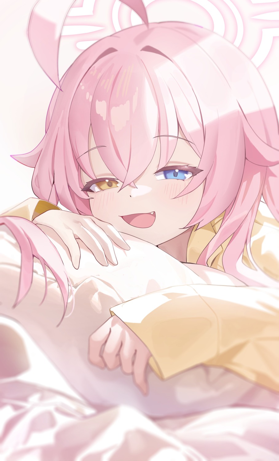 blue_archive, halo, heterochromia, pajama, takanashi_hoshino, yo_owl