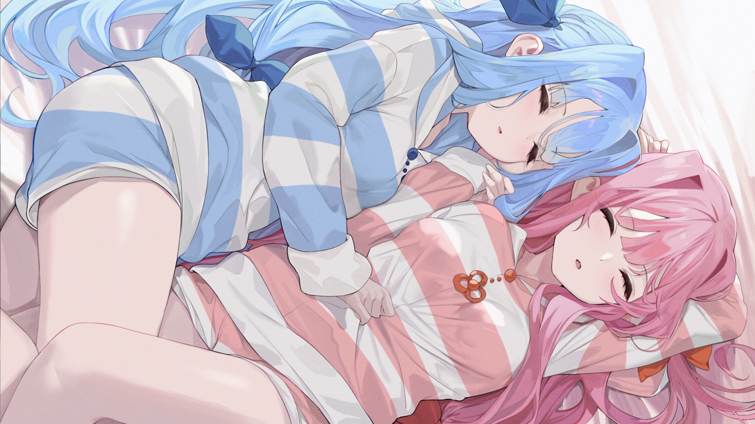 kotonoha_akane, kotonoha_aoi, pajama, voiceroid, yappen