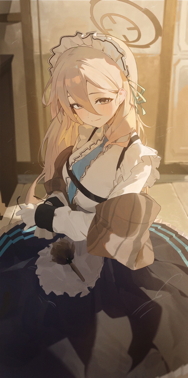 blue_archive, halo, kji_(rozo), maid, megane, murokasa_akane