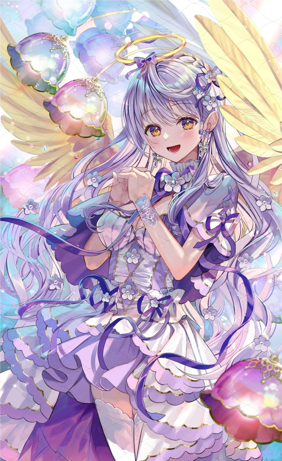 amawa_hayu, angel, dress, iriam, samo_cha, thighhighs, wings