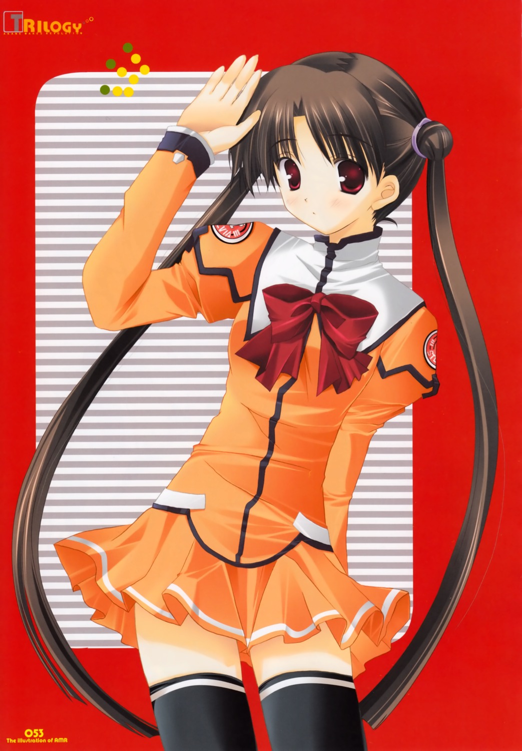 akane_makes_revolution, ikegami_akane, katase_shima, seifuku, thighhighs, uchuu_no_stellvia