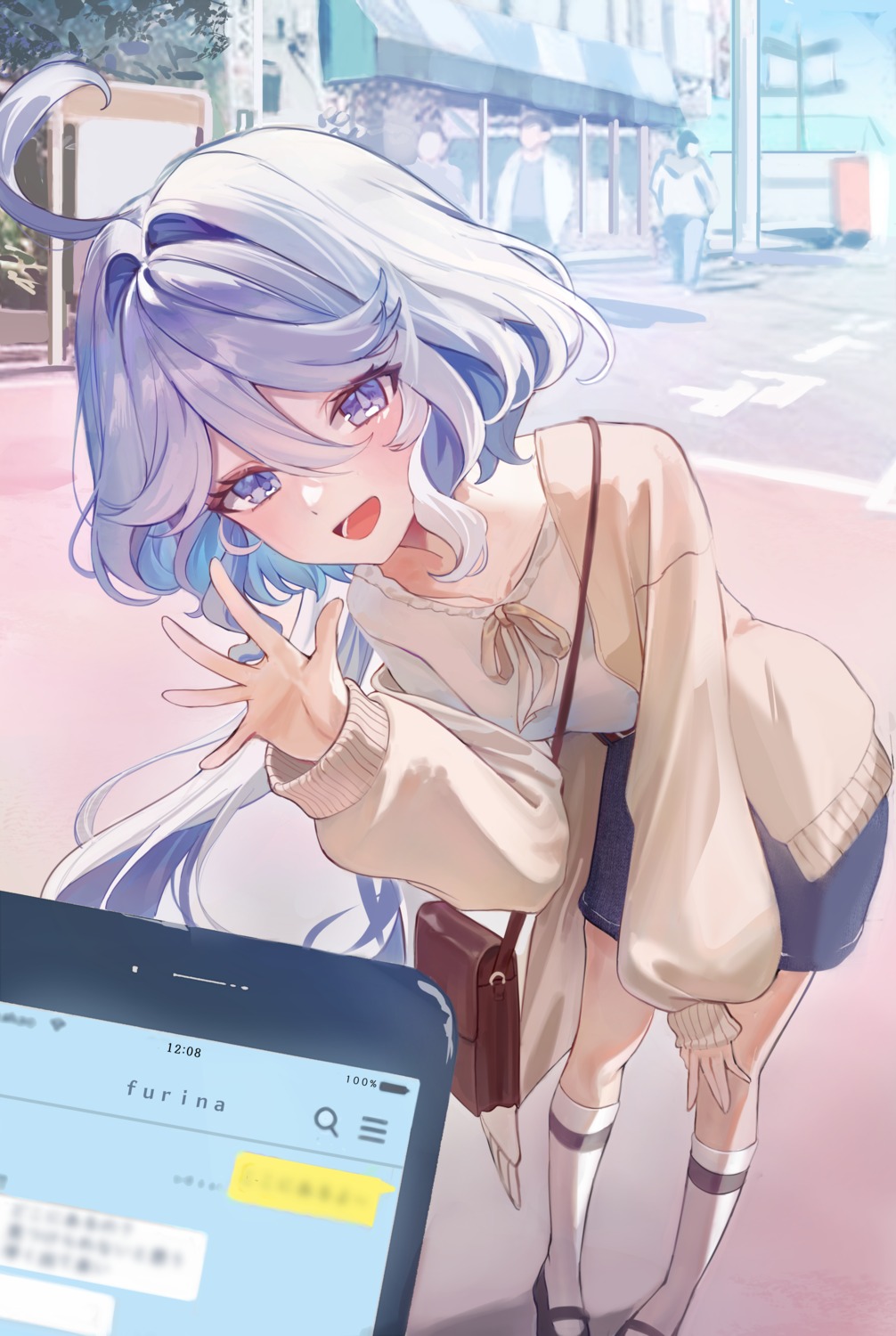 datsha, furina, genshin_impact, heterochromia, sweater