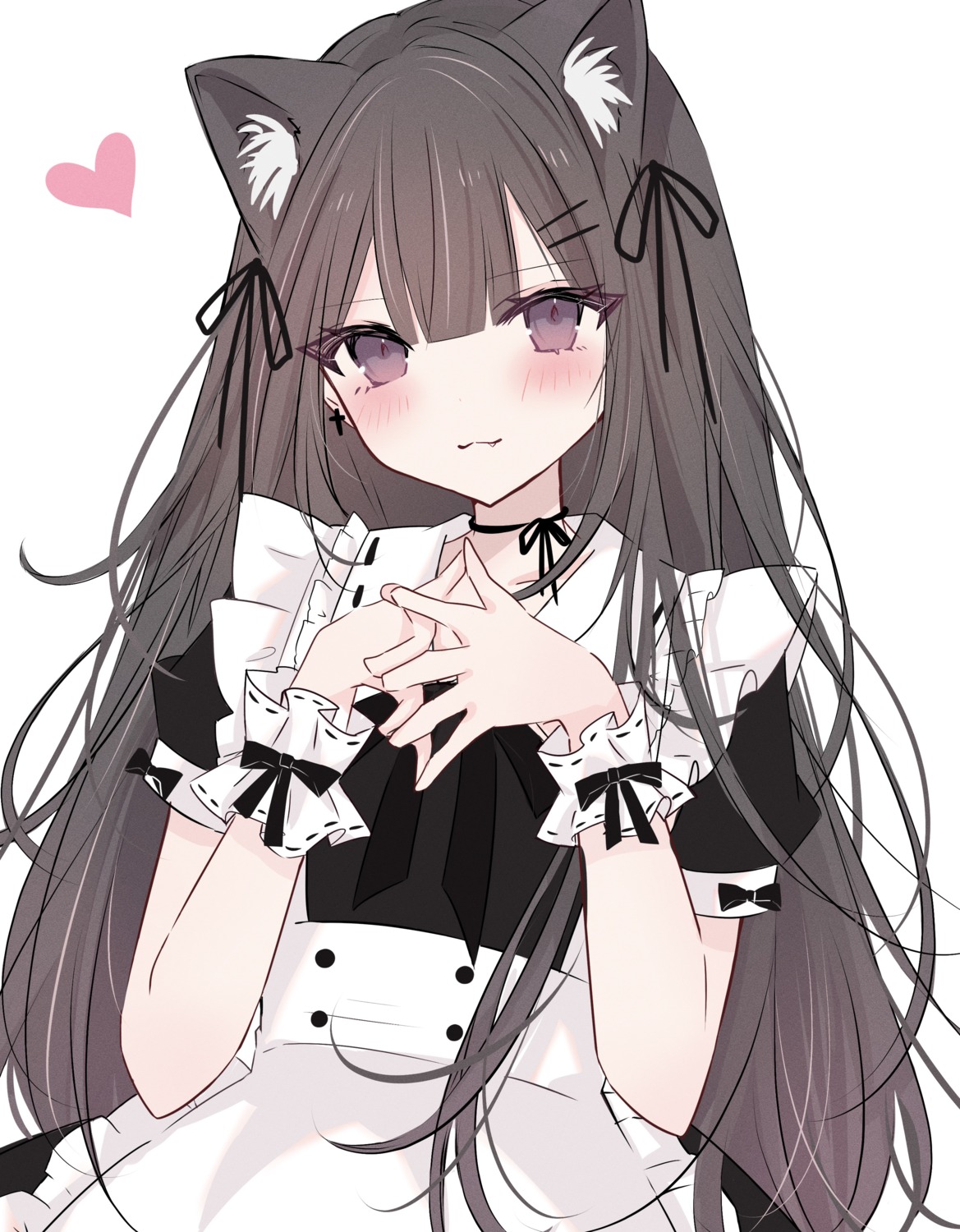 animal_ears, maid, nekomimi, yuyu_(shitake110)