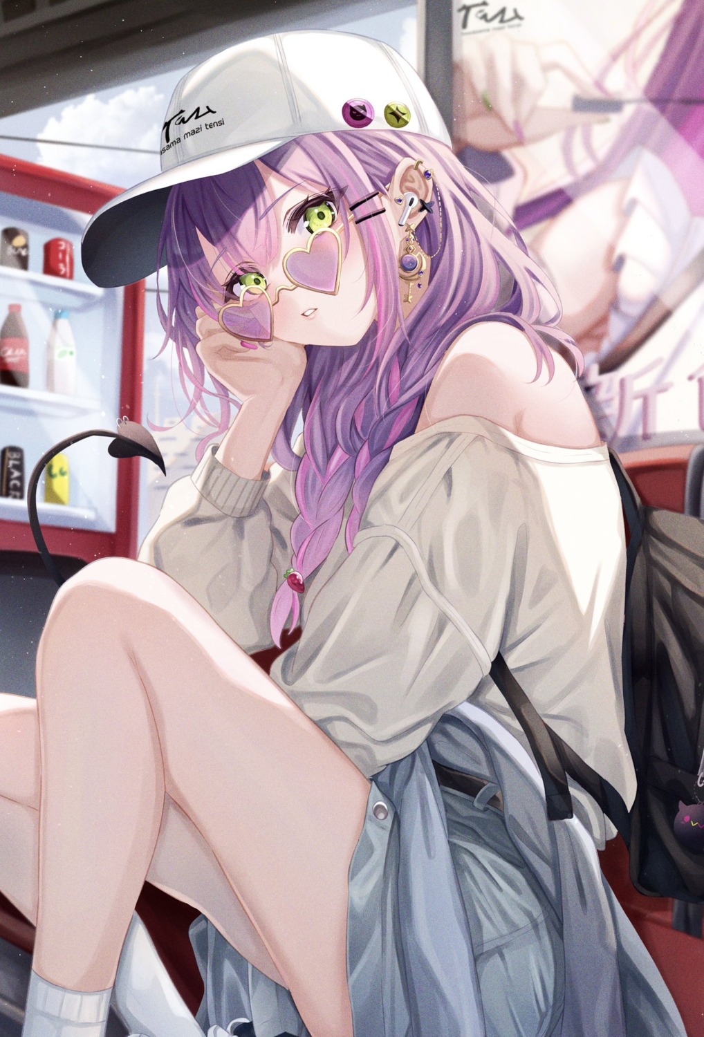 hololive, megane, sa-ya, tail, tokoyami_towa