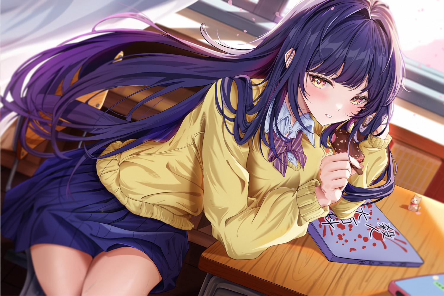 about_fg, boku_no_kokoro_no_yabai_yatsu, seifuku, sweater, yamada_anna