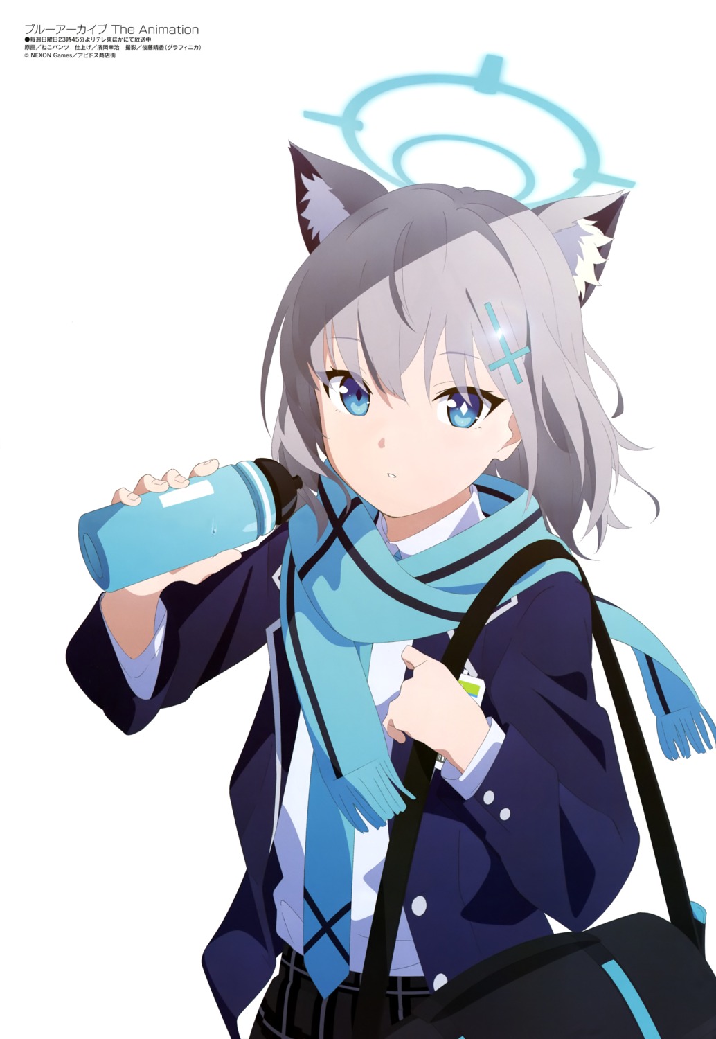 animal_ears, blue_archive, halo, neko_pantsu, nekomimi, seifuku, sunaookami_shiroko
