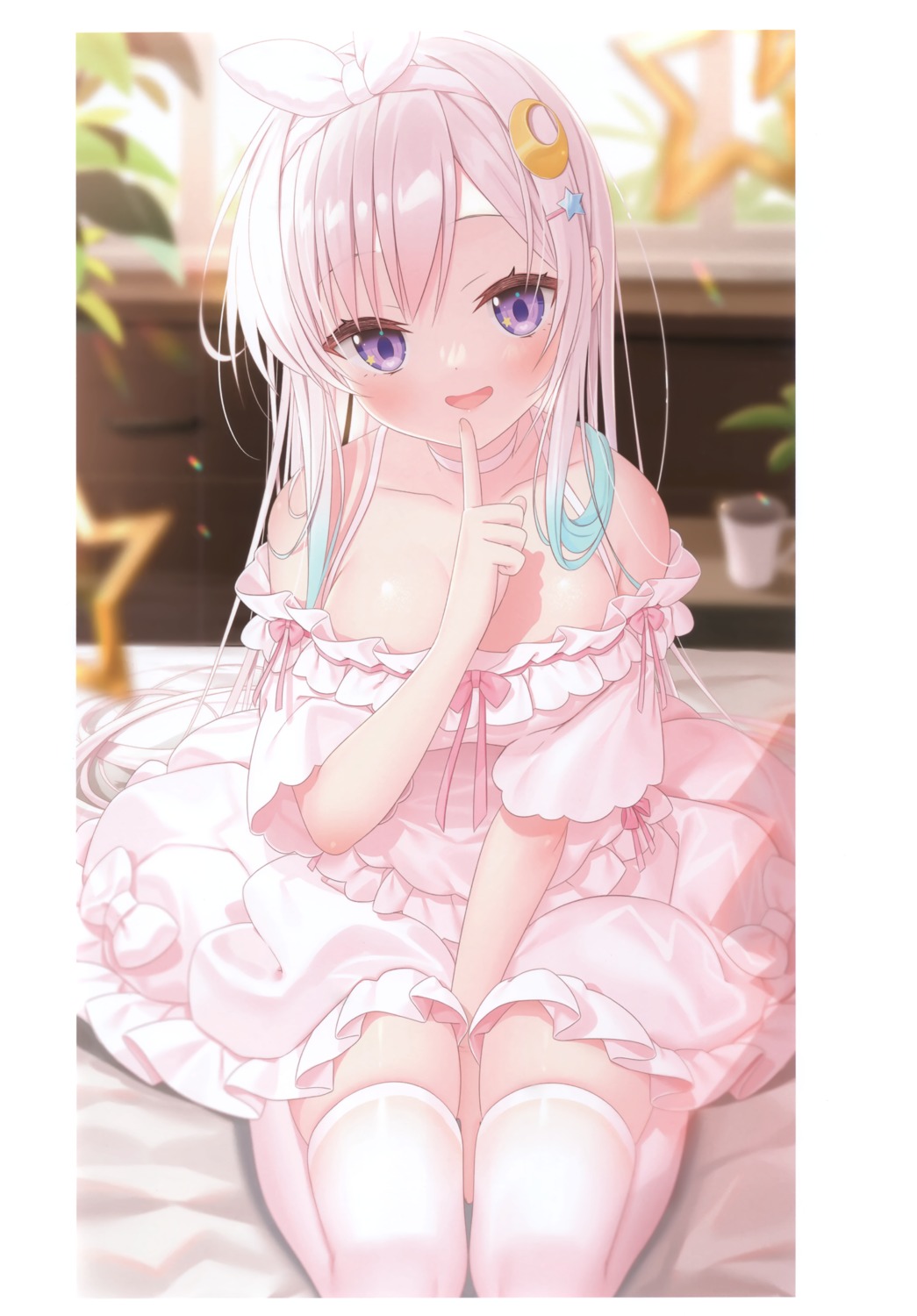 airani_iofifteen, animal_herb, hololive, hololive_indonesia, pajama, thighhighs, yano_mitsuki