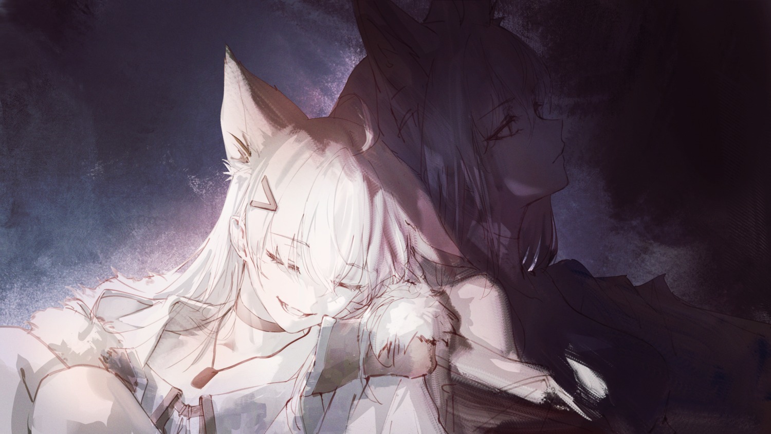 animal_ears, hololive, hololive_gamers, hyde_(tabakko), kitsune, kurokami_fubuki, shirakami_fubuki, sketch