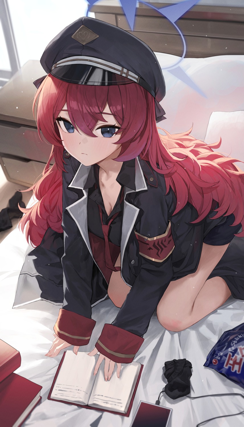 blue_archive, cleavage, gnns, halo, natsume_iroha, uniform